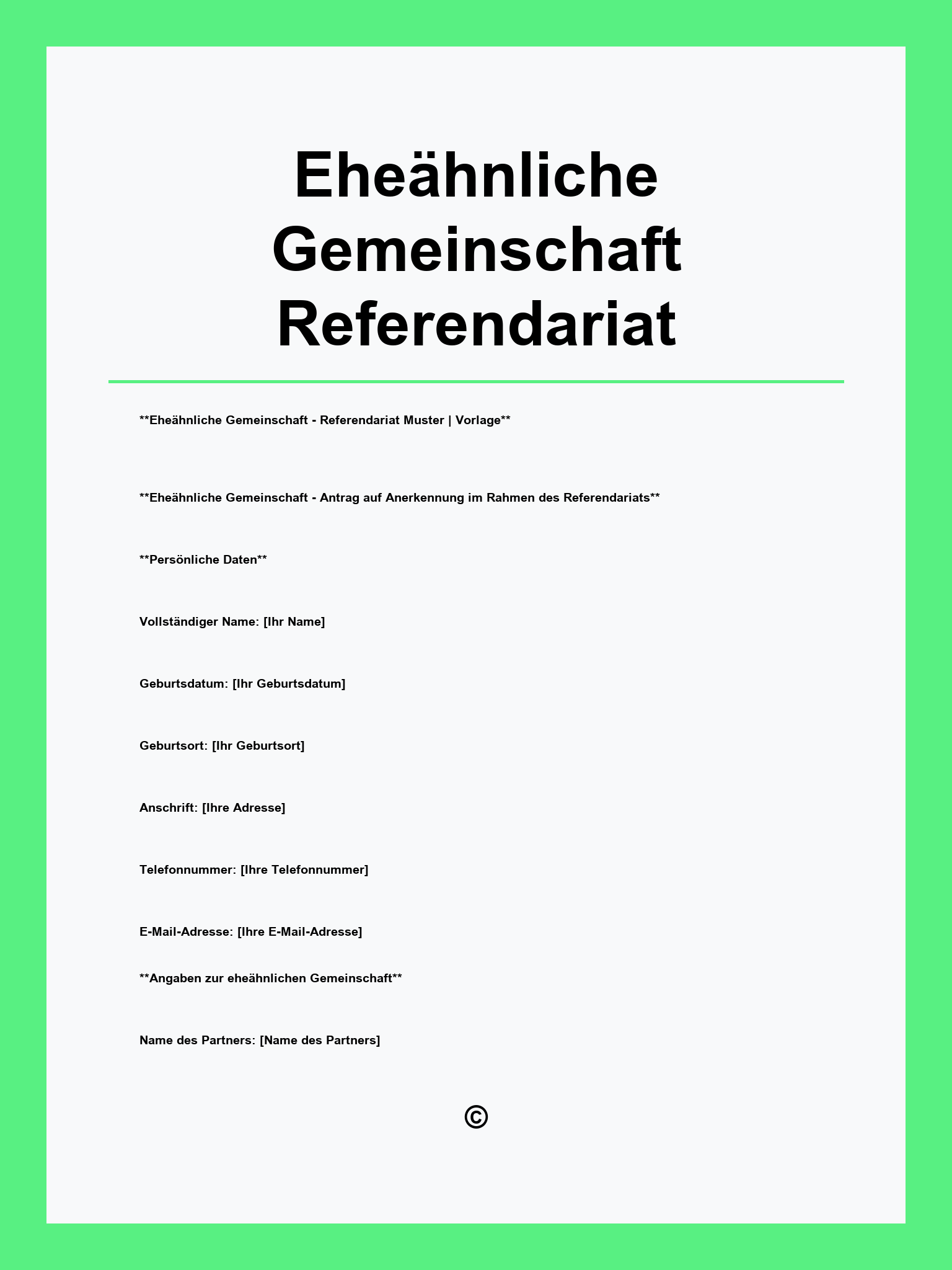 Eheähnliche Gemeinschaft Referendariat Vorlage